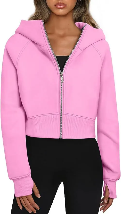 Nigikala Nigikala Korean Version Of The Autumn And Winter 2025 Version Of The Fashion Hooded Pocket Zipper Plus Velvet Jacket