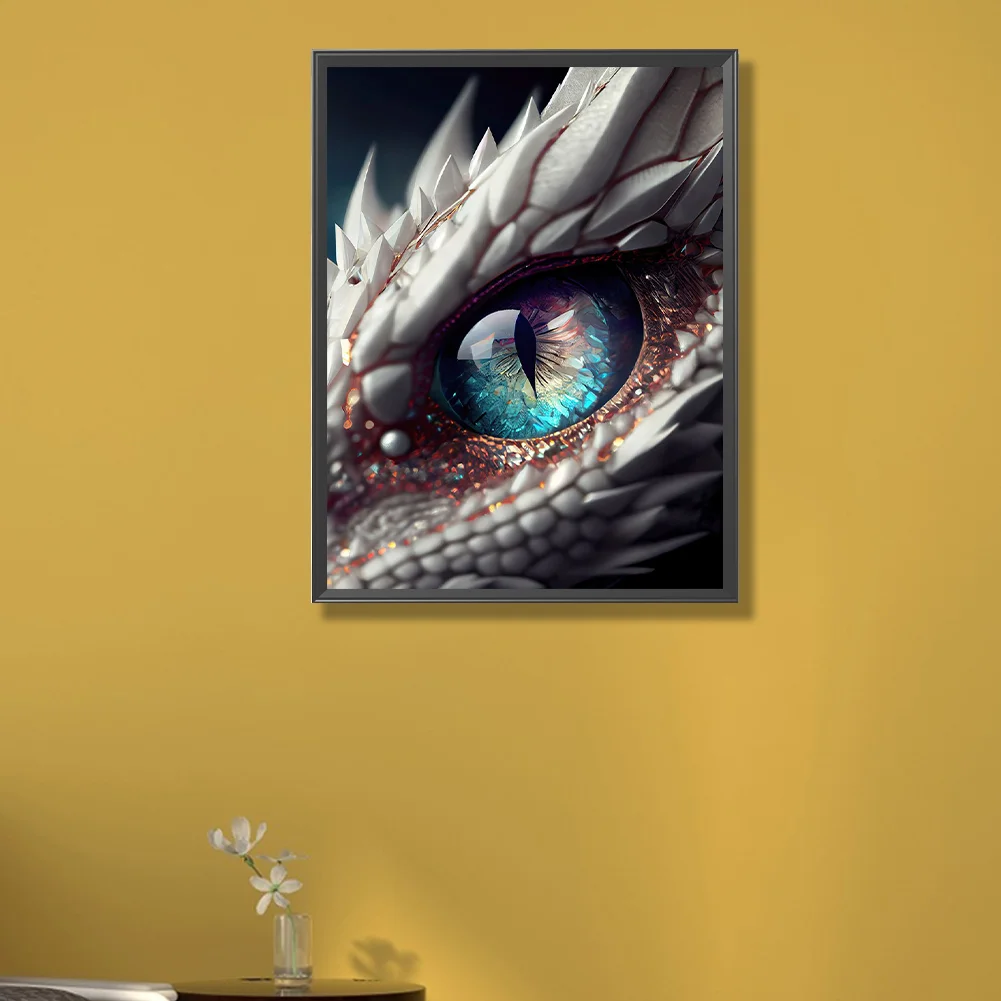 5D DIY Full Round Drill Partial AB Diamond Painting Gragon Eye Decor 45x60cm