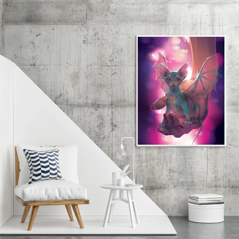 DIY Stamped Cross Stitch 11CT Full Embroidery 40*50cm - Little Bat