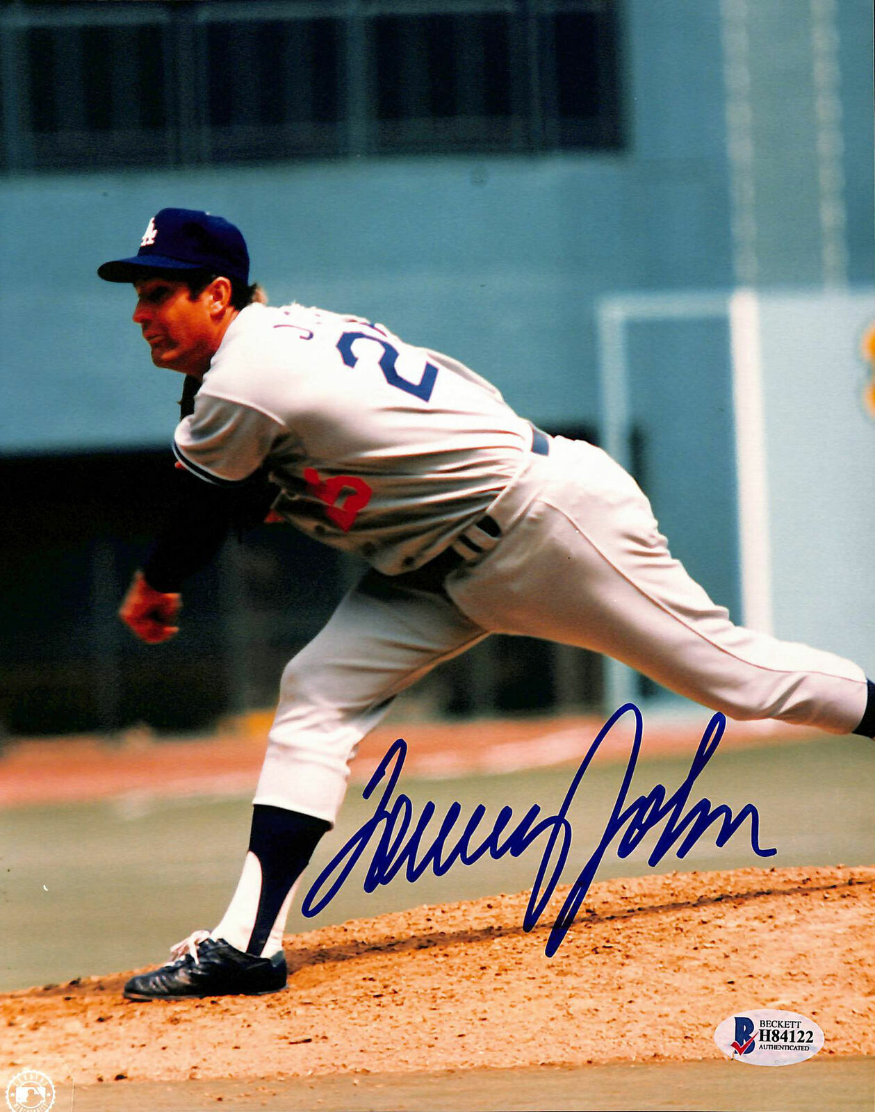 Tommy John signed Los Angeles Dodgers 8x10 autographed Photo Poster painting BAS Beckett COA