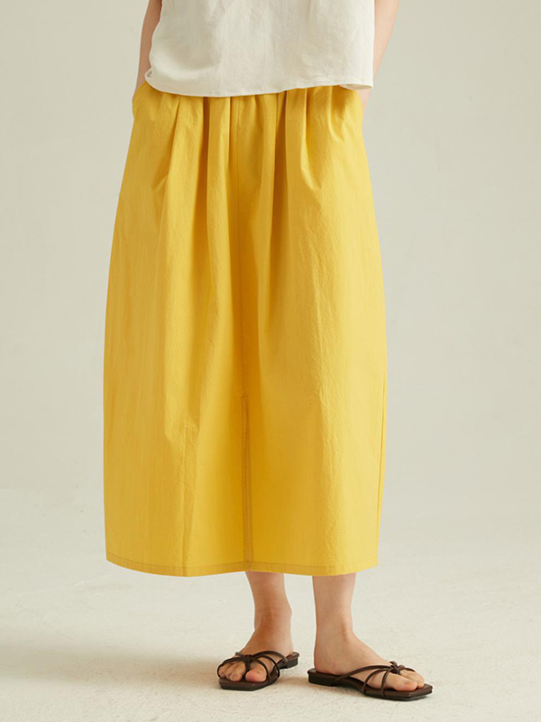 Long Velvet Imitation Cotton Waist Skirt