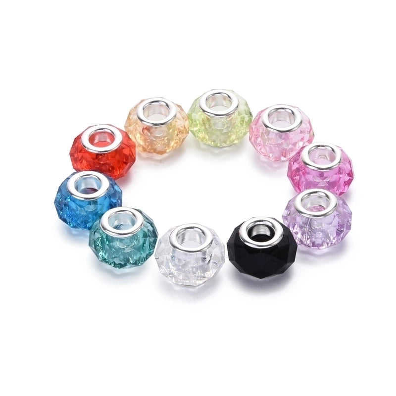 10 PCS/Package Arylic Gold Plated Solid Color Beads2