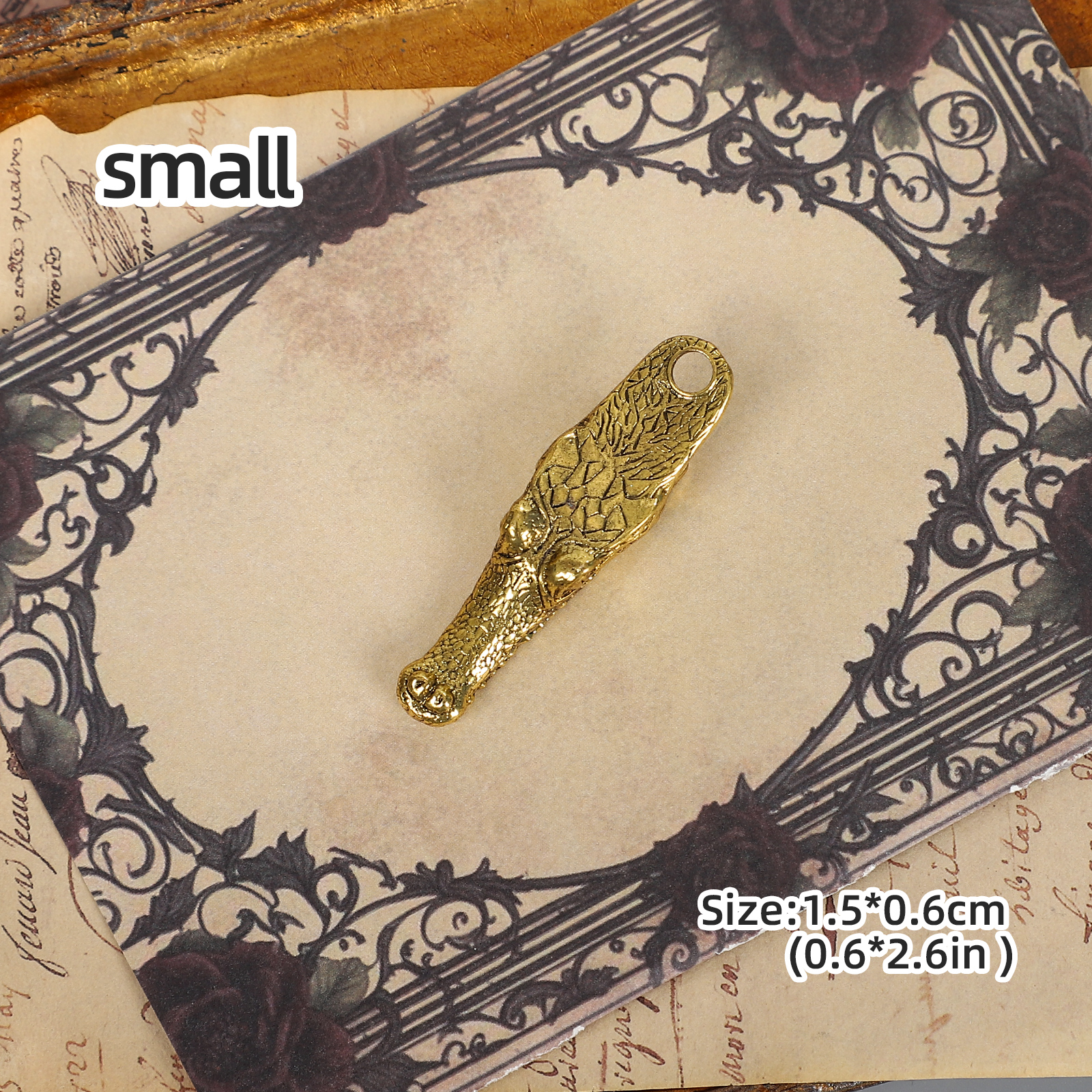 Metal Clip - Vintage Crocodile Head Shape Alloy Bookmark Clip 