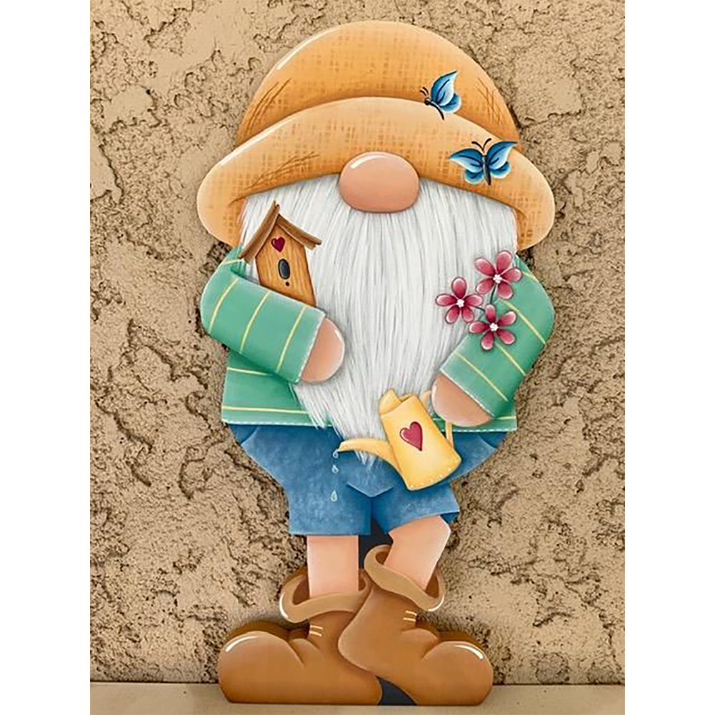 

Gingerbread Gnome - Round Drill Diamond Painting - 30*40CM, 501 Original