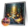 Diamond Painting -5D Full Round Drill Candlelight Forest