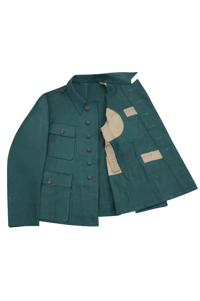   Polizei German M1943 Officer Summer HBT Tunic Feldbluse II German-Uniform