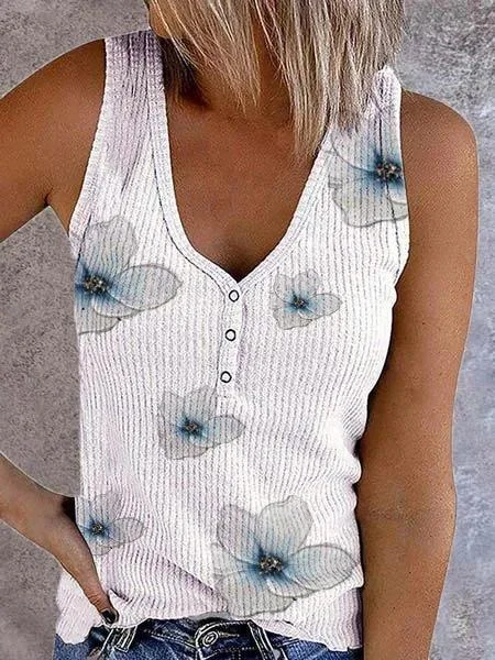 Floral print vest