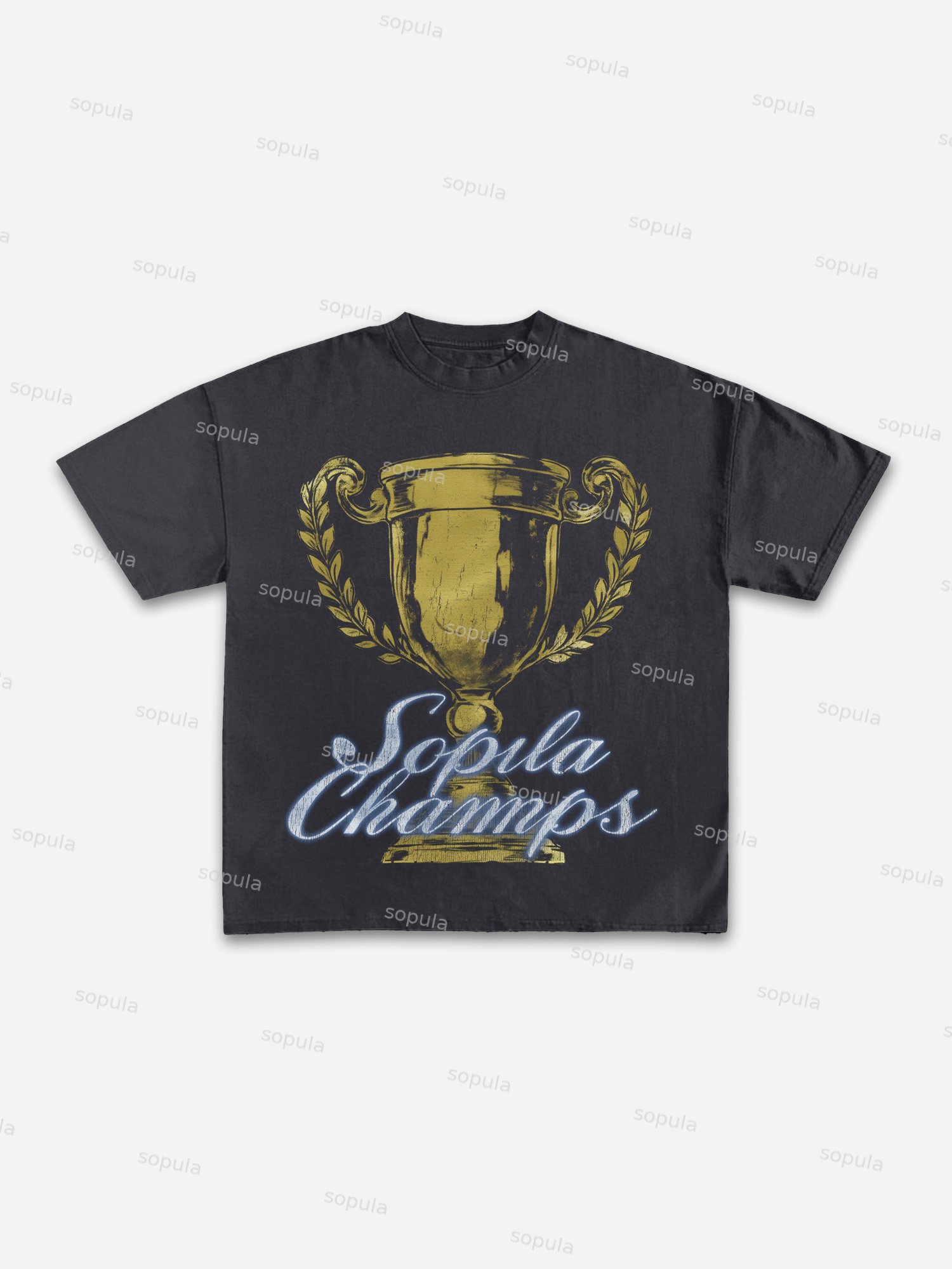 Vintage Trophy Graphic Cotton T-shirt - Sopula｜Premium Graphic Tees & Graphic Clothing