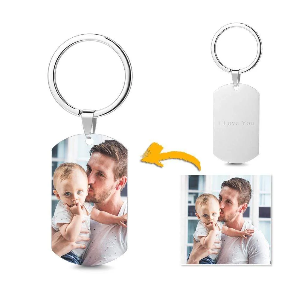 Father's Day Keychain Father's Day Gifts Photo Keychain Gift For Him