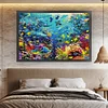 >SALE<Full Embroidery Eco-cotton Thread 11CT Print Undersea World Cross Stitch90x60cm