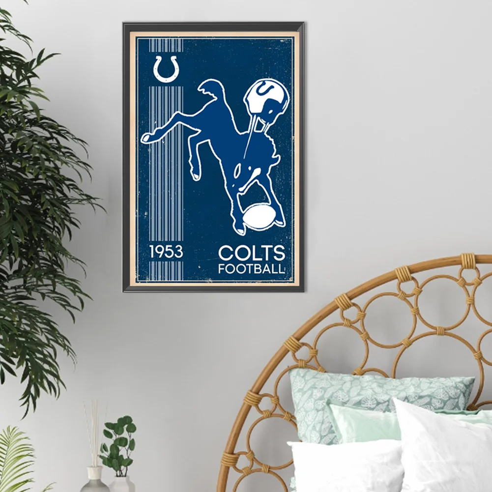 Diamond Painting - Full Round Drill - Indianapolis Colts(Canvas|30*45cm)