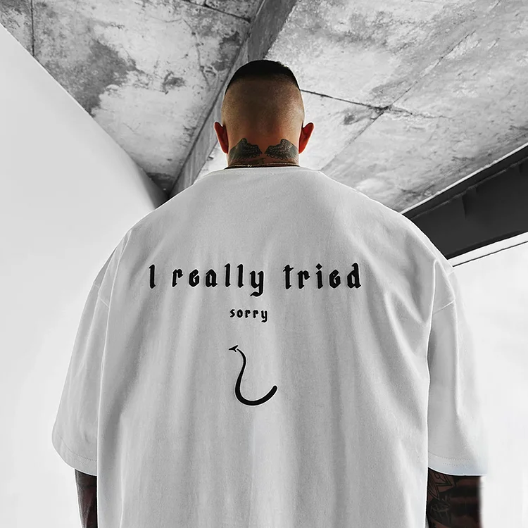 Men'S I Really Tried Sorry Short Sleeve T-Shirt