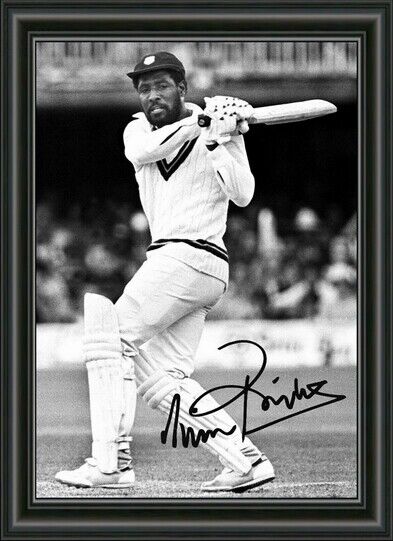 Vivian Richards - CRICKET - A4 SIGNED Photo Poster painting POSTER - HIGH GLOSS -  POSTAGE