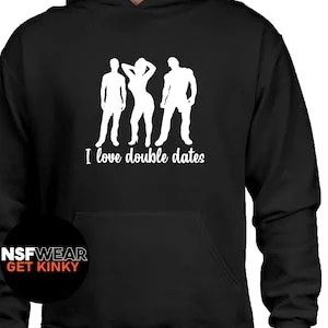 Pornhint I Love Date Night Hoodie, Swinger, Hotwife, QoS, Group Sex, Funny Outfit, Sexy, Fetish, Gift for Her, Cuckold Plus Size FREE SHIPPING