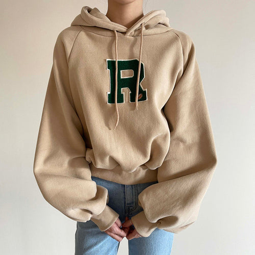 OLCooL 2024 Fall Fashion Oversized Embroidery Street Hoodie olcool
