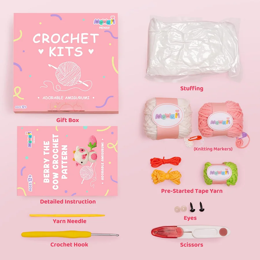 Mewaii® Crochet Capybara Crochet Kit for Beginners with Easy Peasy