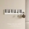 Piano Wooden Coat Racks, Whimsical Creative Piano Keys, Wall Mounted Coat Hook, Hanger Wall Decoration Hat Storage Rack, Key Holder, Coat Hook