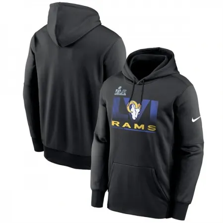 Men's Los Angeles Rams 2022 Black Super Bowl LVI Champions Pullover Hoodie 2FHH