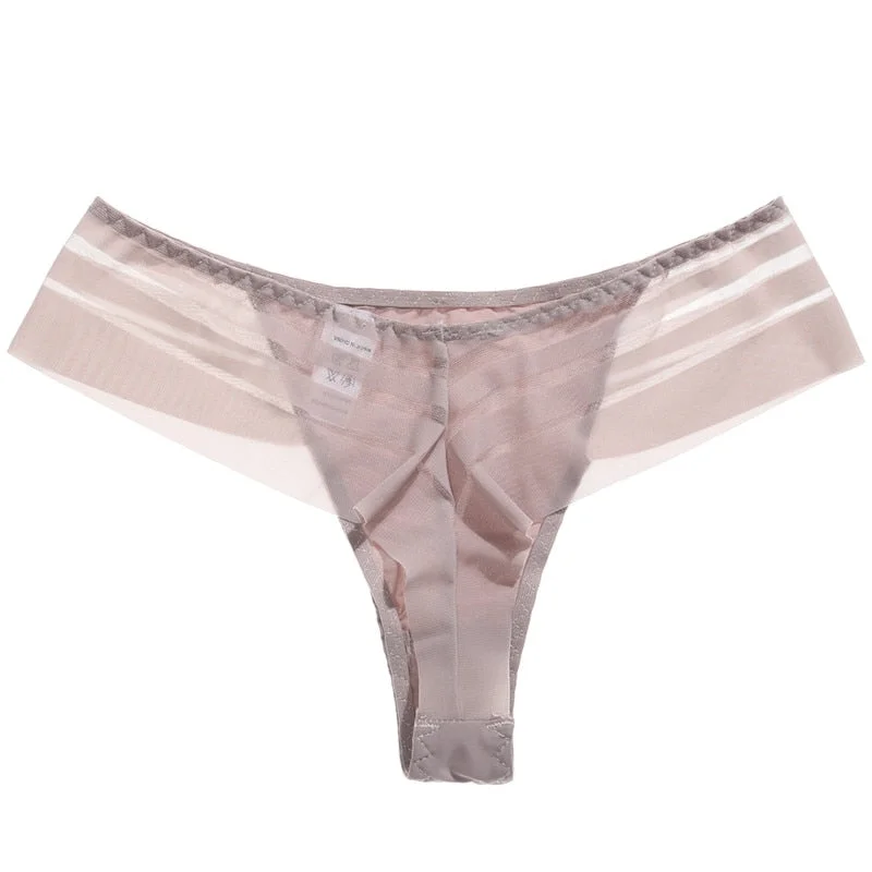 FINETOO Seamless Thongs Sexy Transparent Lace G-Strings M-XL Women Thong Panties Female Lingerie Ladies T-Back Underwear 2020