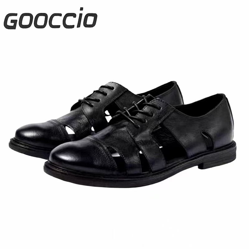 CY181 Cowhide Dress Sandals For Men GOOCCIO   