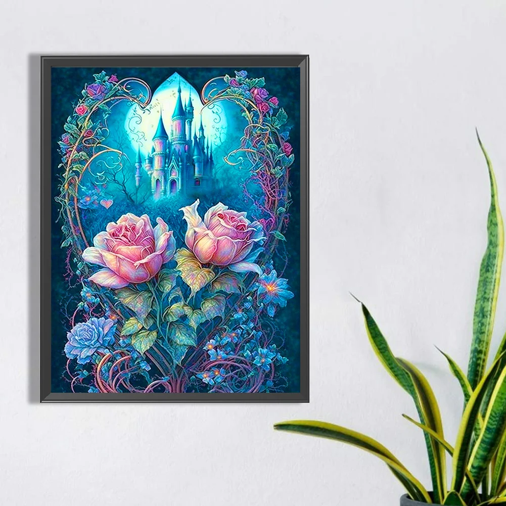 Diamond Painting - Full Round Drill - Rose Castle(Canvas|30*40cm)