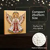 (25x25cm)DIY Pearl Painting Xmas Framed Handmade Pearl Material Art Kit Living Room Decor