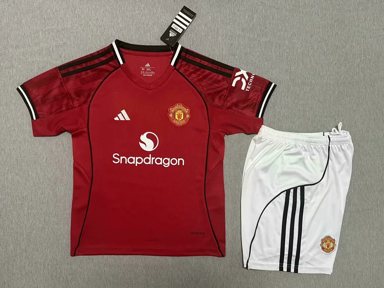 2025-26 Manchester United Home - Fan Edition - Kids Kit
