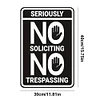 Warning Seriously No Soliciting No Trespassing - Vintage Metal Signs(12*16Inch) - Warning