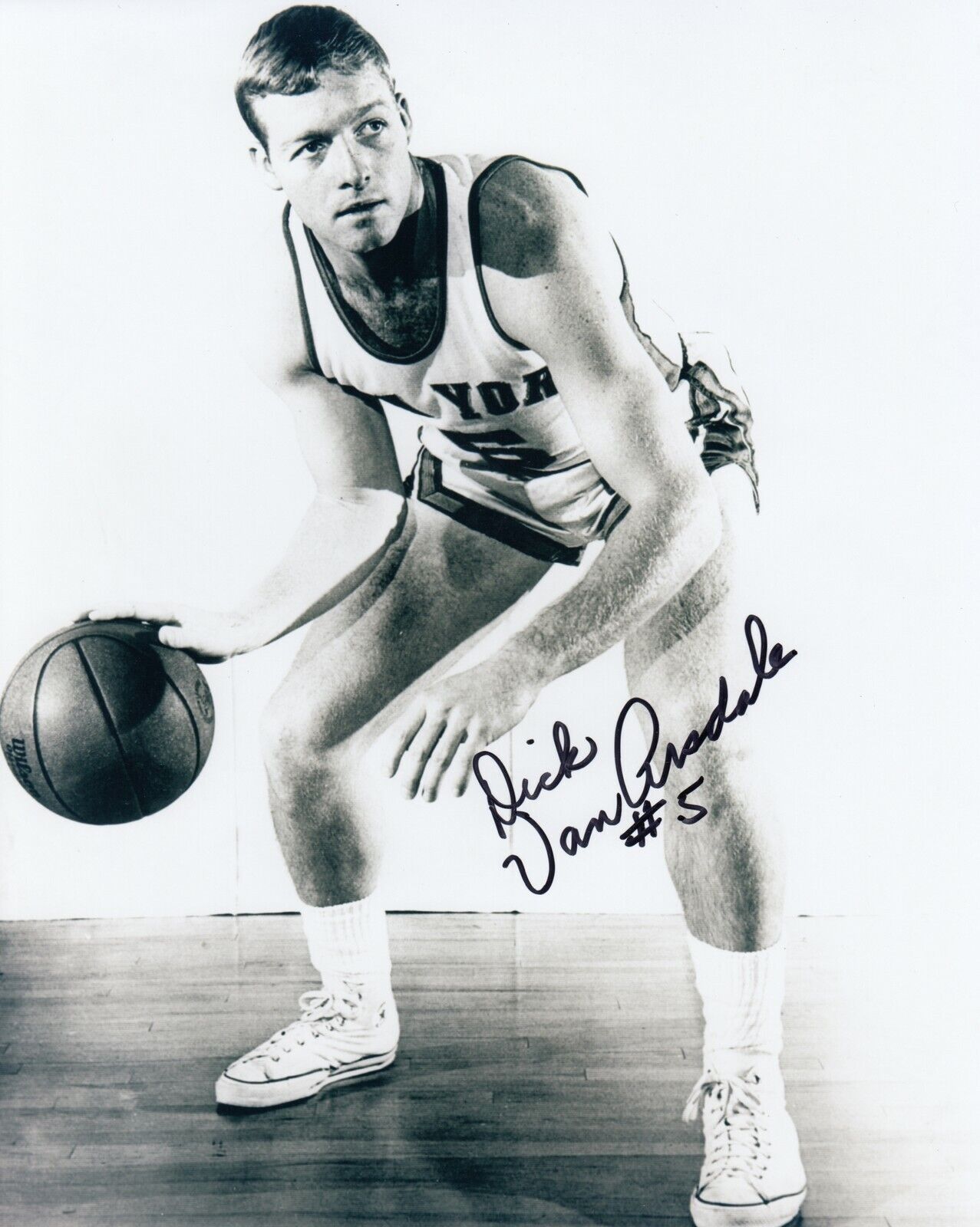 Dick Van Arsdale #1 8x10 Signed COA New York Knicks 032419
