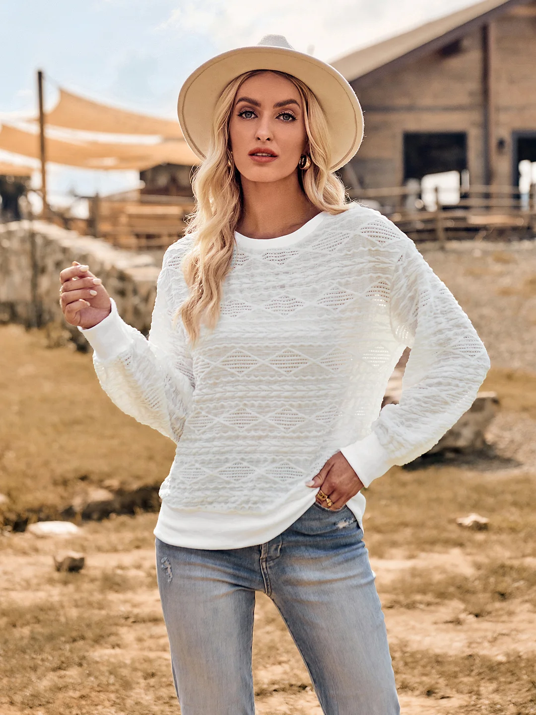 Woherb Woherb Casual New Women's Ebay Autumn And Winter Fashion Round Collar Slim Long Sleeve Knit Top-Outfit Ideas