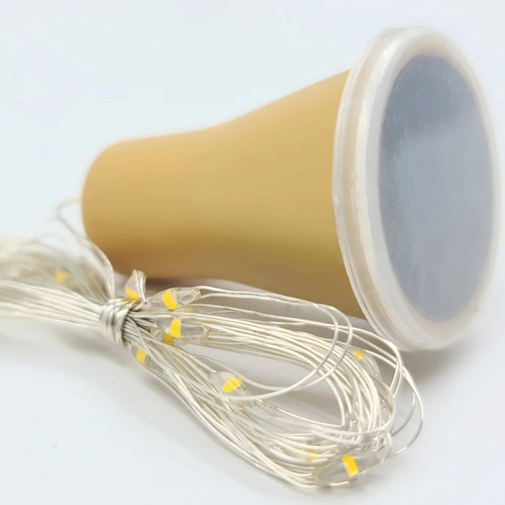 2m 20LED Solar Wine Bottle String Light Wedding Cork Garland Fairy Lamp