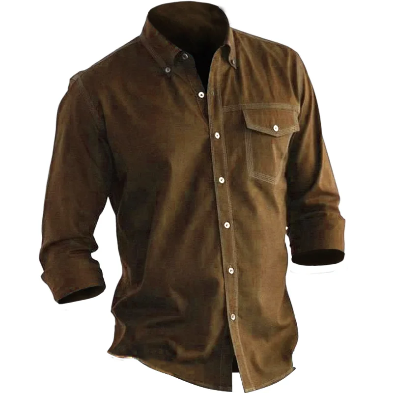 Men's outdoor long sleeve button down shirt / [viawink] /