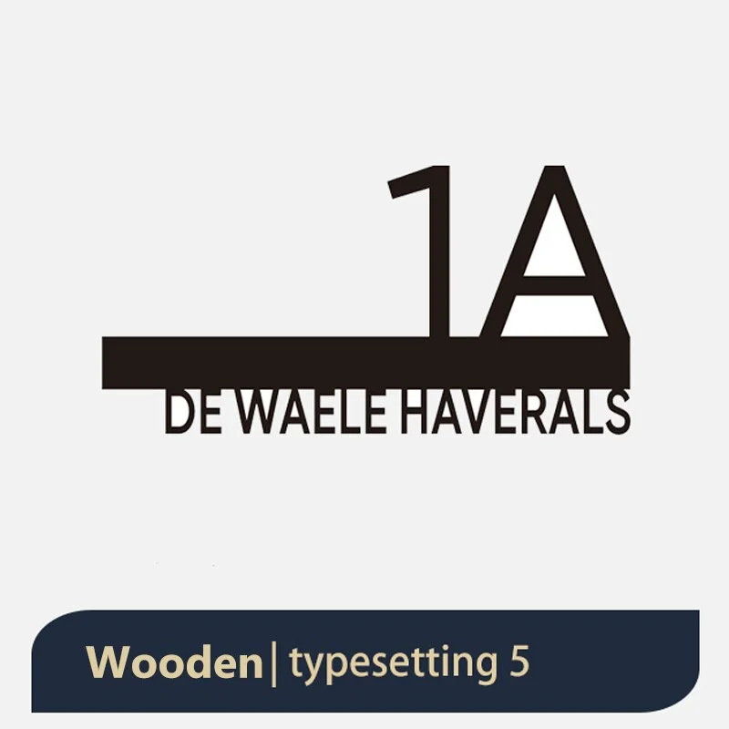 Custom Wood Doorplate Outdoor House Number Door Plates Address Plate Alphanumeric Plaque House Street Number Letter Sign