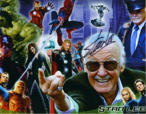 REPRINT - STAN LEE With Great Power Comes Great Signed Responsibility 8x10 Photo Poster painting