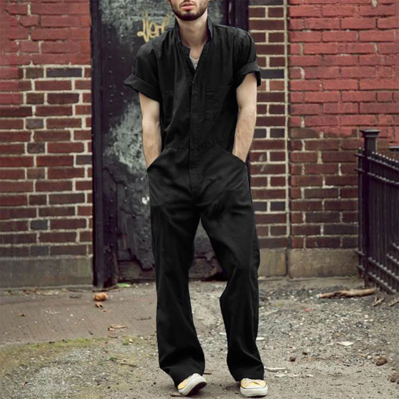 Relaxed Multi-Pocket Workwear Jumpsuit
