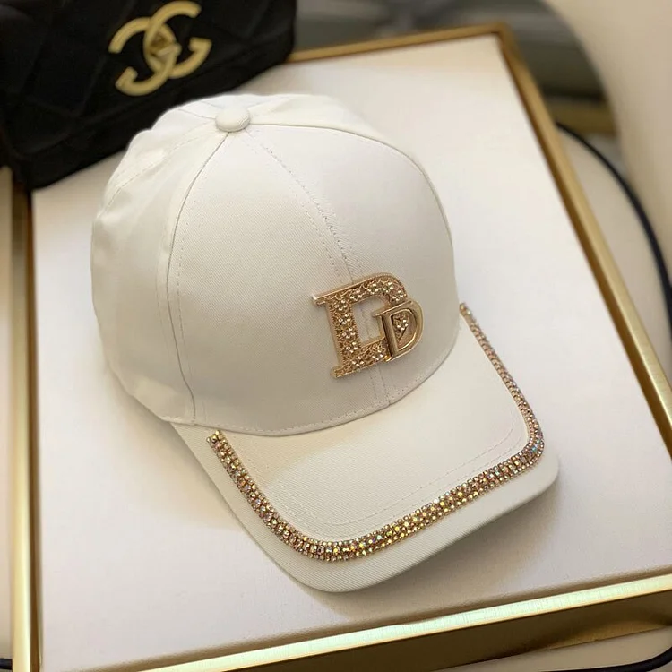 Unisex Four Seasons Baseball Cap Luxurious Sparkling Rhinestone Womens Sun Visor Hat Trend D Letter Brand Casual Caps for Men