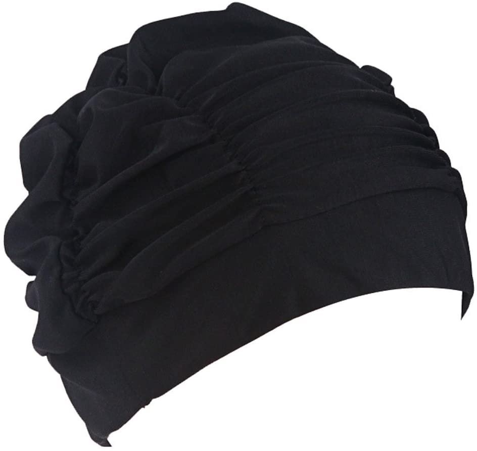 Swimming Cap Long Hair Swim Hat Solid Color Lycra Caps Non-waterproof