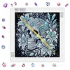 Partial Drill 5D Diamond Painting Kit Skull Abstract 30x30cm(Lily Skull)