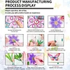 10Pcs 5D Flower Butterfly Diamond Painting Kit, DIY Vase Filler Ornament Table Decoration for Garden Home Decor