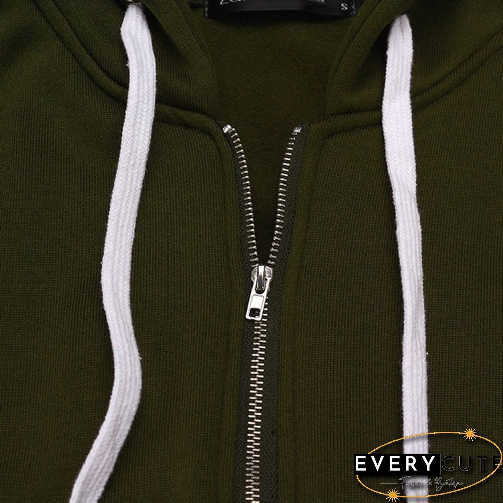 12 Colors New Autumn And Winter Women's Hooded Sweater Thick Long-Sleeved Jacket Casual Zipper Cardigan Loose Coat