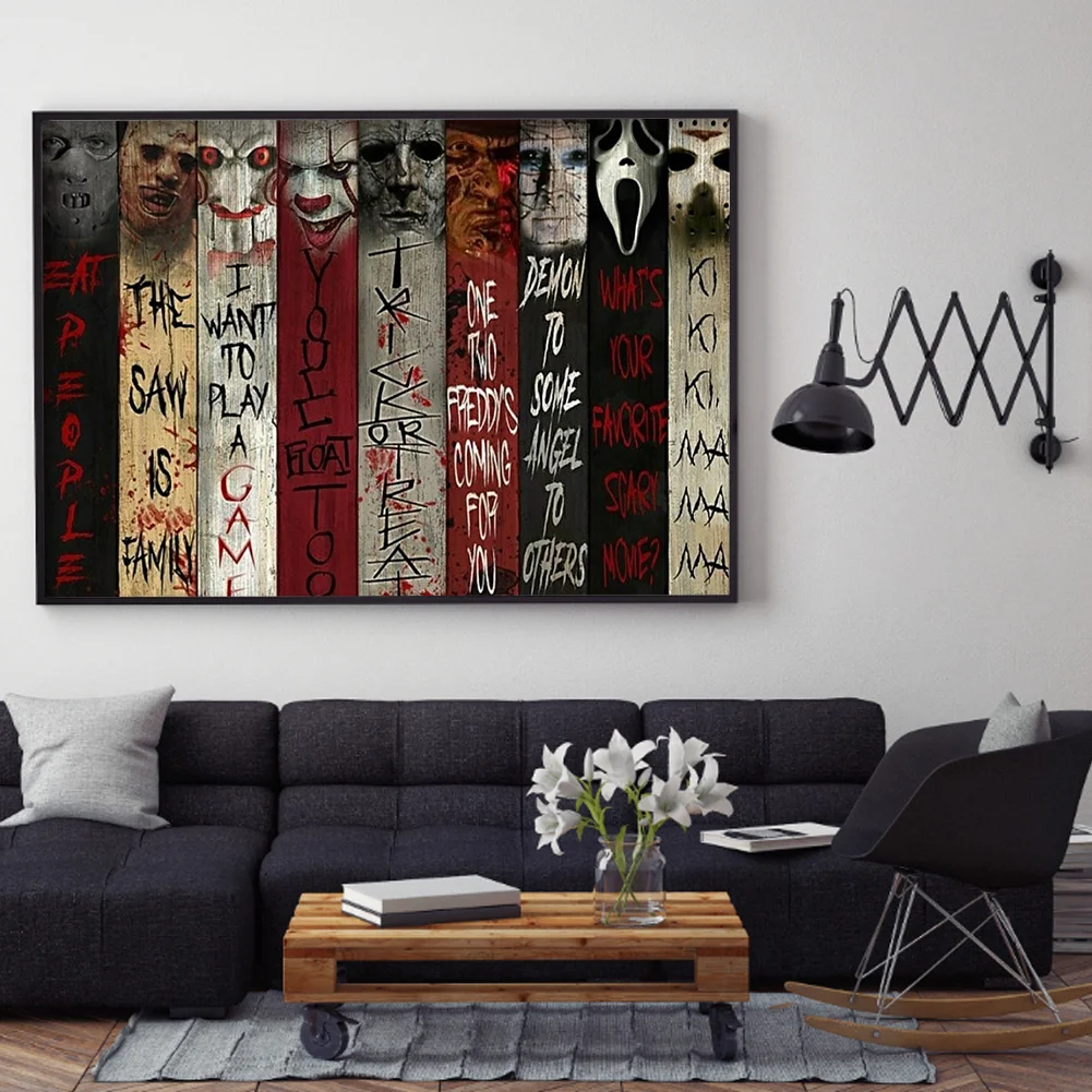 Diamond Painting - Full Round Drill - Horror Skull(50*40cm)