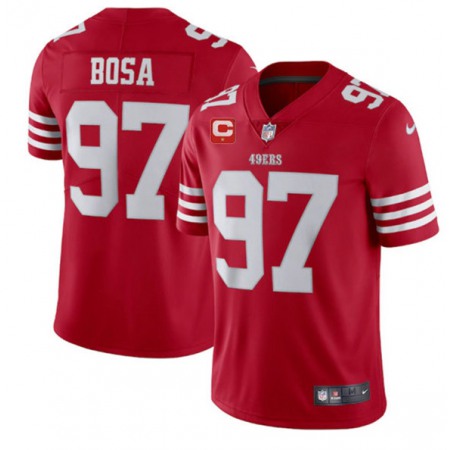 Men's San Francisco 49ers #97  Bosa 2022 Red With 1-star C Patch Vapor Untouchable Limited Stitched Football Jersey