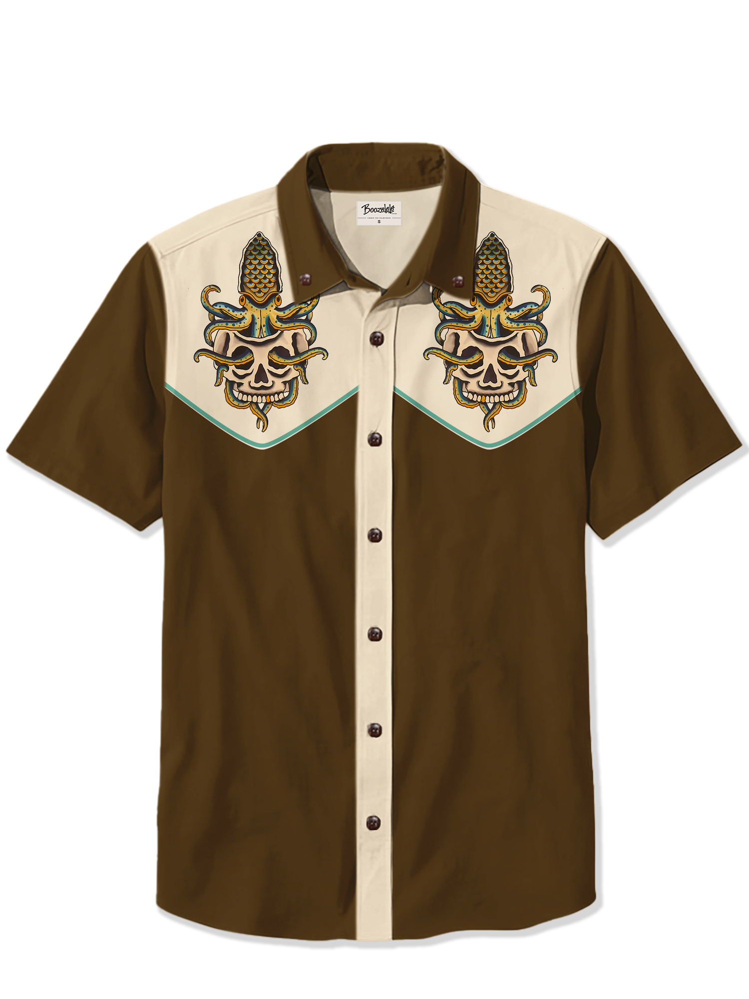Retro Skull Octopus- 100% Cotton Shirt