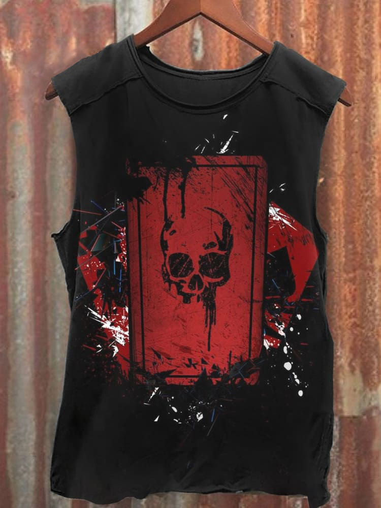 Unisex_Poker_Skull_Graphic_Tank_Top / Rvogue / Rvogue