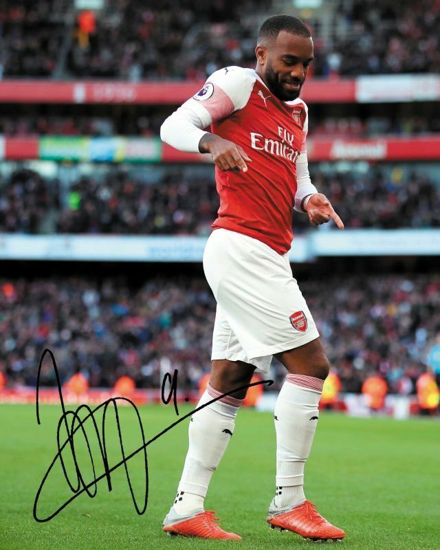 Alexandre Lacazette - Arsenal Autograph Signed Photo Poster painting Print