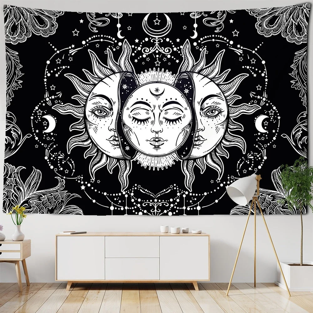 Customized Tapestry Boho Mandala Tapestries Witchcraft Wall Tapestry Print Your Photo Hippie Wall Hanging Blanket Tapestry