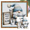 (Multi Style)Gnome-Full Embroidery 3 Strands 11CT Stamped Cross Stitch-45*45CM