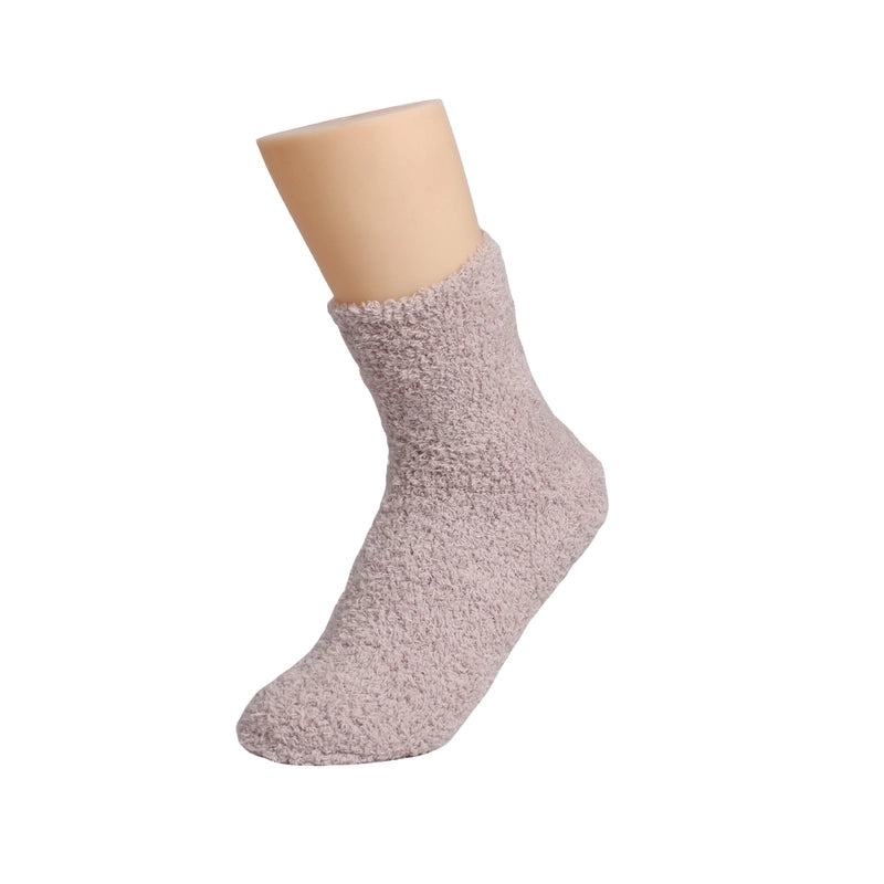 Coral Velvet Socks Women’s Hot Carpet Velvet Socks Winter Solid Color Thickened Floor Sleeping Plush Socks