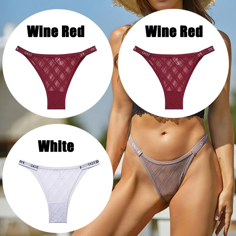 Billionm Sexy Underwear for Women Perspective Thong G-string Lace Panties Breathable Intimates Lingerie Female Soft Undearpants