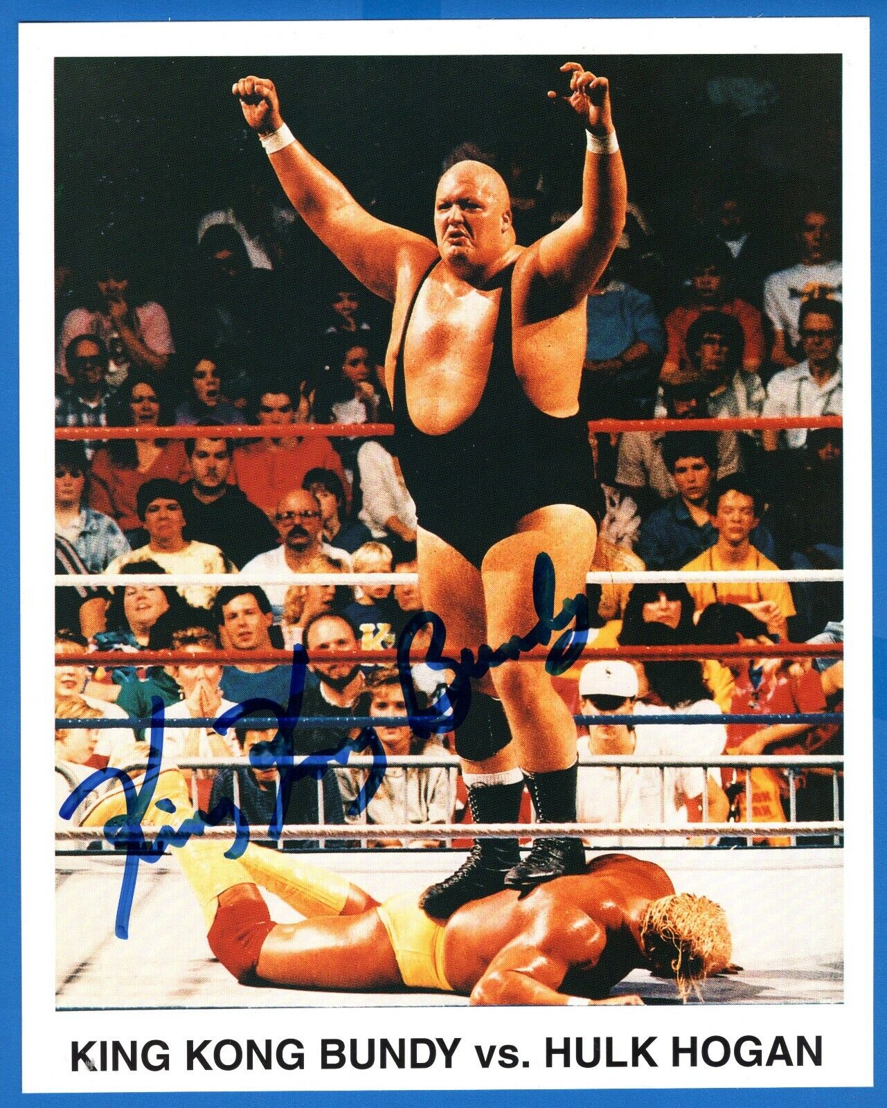 King Kong Bundy Pro Wrestler Hand Signed Autograph 8x10 Photo Poster painting